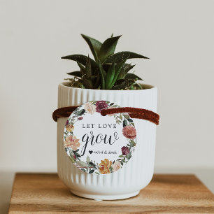 Rustic Bloom   "Let Love Grow" Plant or Seeds Favour Tags