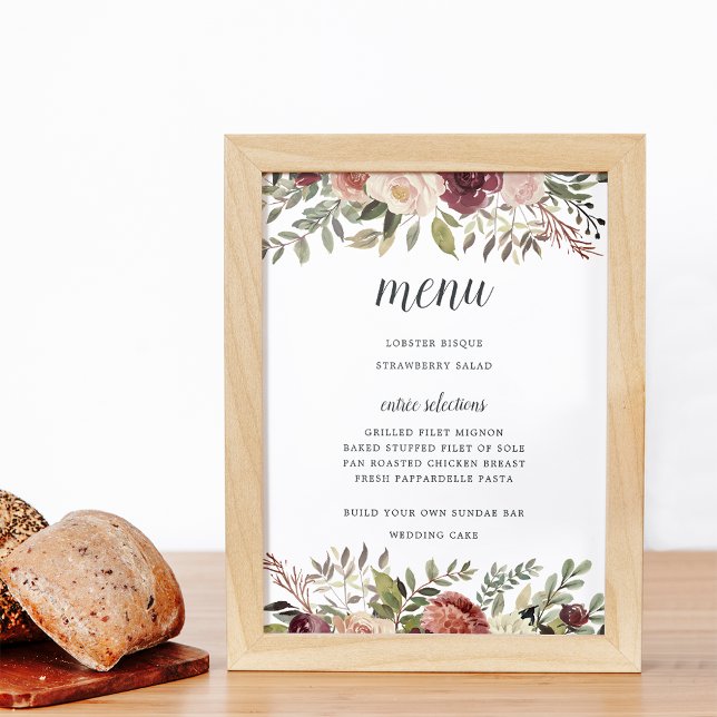 Rustic Bloom Menu Sign (Creator Uploaded)