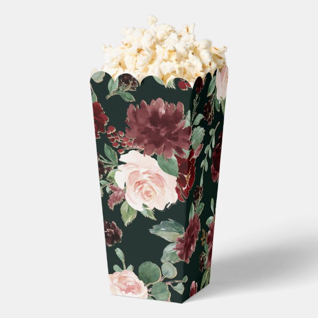 Rustic Bloom | Terracotta and Marasala Red Pattern Favour Box (Popped)