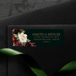 Rustic Bloom Terracotta and Marsala Red Address