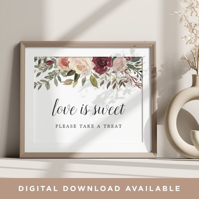 Rustic Bloom Wedding Dessert Bar Sign (Creator Uploaded)