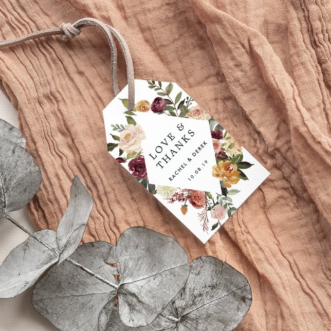 Rustic Bloom Wedding Favour Gift Tags (Creator Uploaded)
