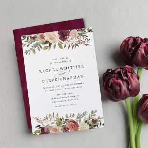 Rustic Bloom Wedding Invitation