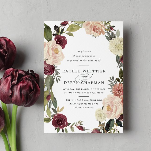 Rustic Bloom Wedding Invitation (Creator Uploaded)