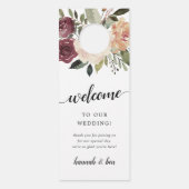 Rustic Bloom Wedding Welcome/Do Not Disturb Door Hanger (Back)