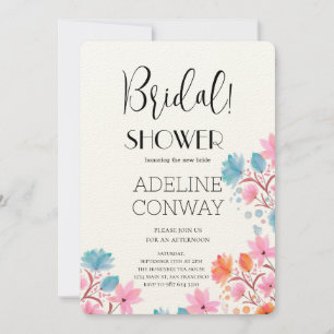 Rustic Blooms & Bridal Dreams Invitation