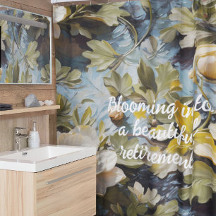 Rustic Blooms Custom Retirement Gifts for Her Shower Curtain