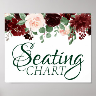 Rustic Blooms Terracotta and Marsala Seat Chart