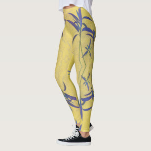 Rustic Blue and Yellow Leggings