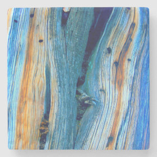 rustic blue barn boards stone coaster