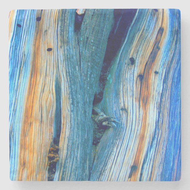 rustic blue barn boards stone coaster (Front)