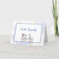 Rustic Blue Bicycle Lavender Floral Sympathy