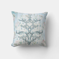 Rustic Blue Chandelier Beads Monogram Vintage