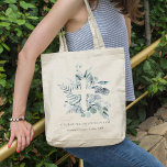 Rustic Blue Eucalyptus Fern Foliage Cross Baptism Tote Bag<br><div class="desc">For any further customisation or any other matching items,  please feel free to contact me at yellowfebstudio@gmail.com</div>