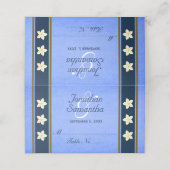 Rustic Blue Floral Wedding Table Place Cards (Outside Unfolded)