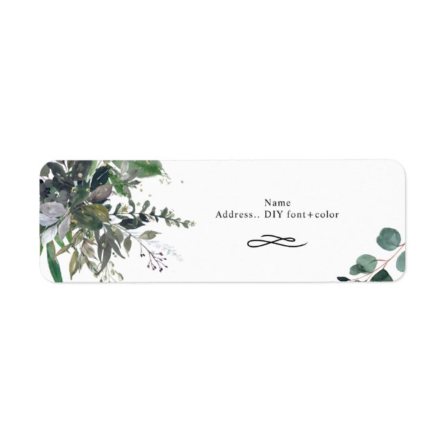 Rustic Blue Gum Eucalyptus Return Address (Front)