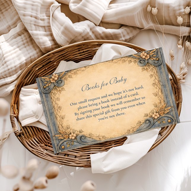 Rustic Blue Jeans Books for Baby Enclosure Card (Creator Uploaded)