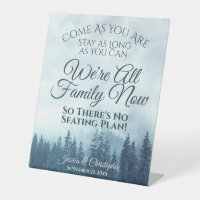 Rustic Blue Mountain Forest Open Seating Wedding