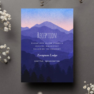 Rustic Blue Mountains Wedding Reception Enclosure Card