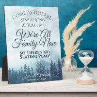 Rustic Blue Pines Wedding No Seating Plan Sign