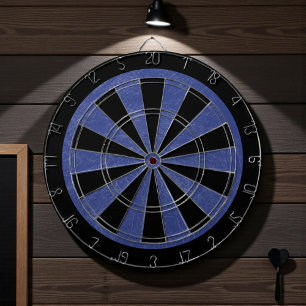 Rustic Blue Scratched Texture Dartboard