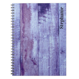 Rustic Blue Stained Barn Wood - Personalized Notebook