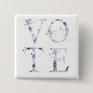 Rustic Blue Vote 15 Cm Square Badge