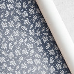 Rustic Blue Winter Foliage Christmas Wrapping Paper<br><div class="desc">Custom-designed Christmas wrapping paper featuring rustic winter foliage pattern design.</div>
