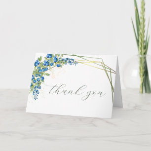 Rustic Blueberry Wedding Thank You Card