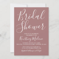 Rustic Blush Bridal Shower Invitation