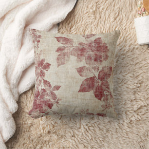 Rustic Blush Floral Linen Pattern (1) Cushion