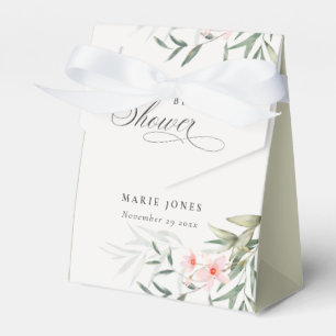 Rustic Blush Greenery Floral Bunch Bridal Shower Favour Box