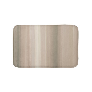 Rustic Blush Pink Gray Mauve Abstract Stripe Bath Mat