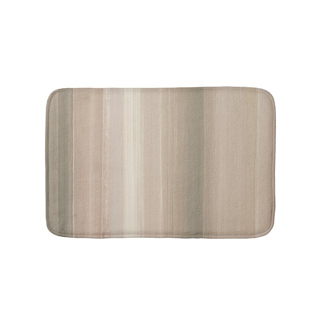 Rustic Blush Pink Gray Mauve Abstract Stripe Bath Mat (Front)