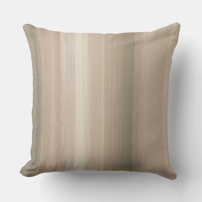 Rustic Blush Pink Grey Mauve Abstract Stripe Cushion (Front)