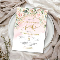 Rustic Blush pink roses gold bachelorette party