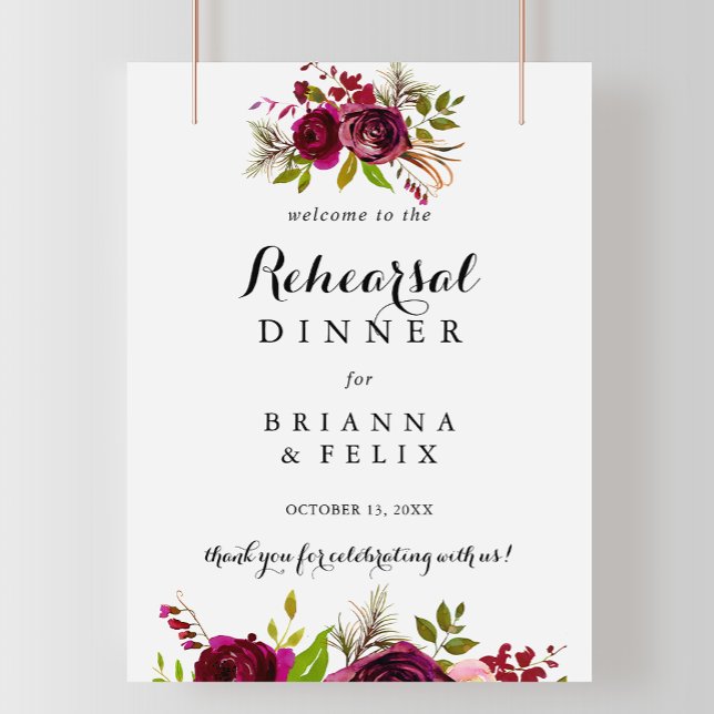 Rustic Blush Rehearsal Dinner Welcome Sign (Creator Uploaded)