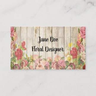 Rustic Boards and Roses Business Card