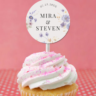 Rustic bohemian floral wedding classic round sticker