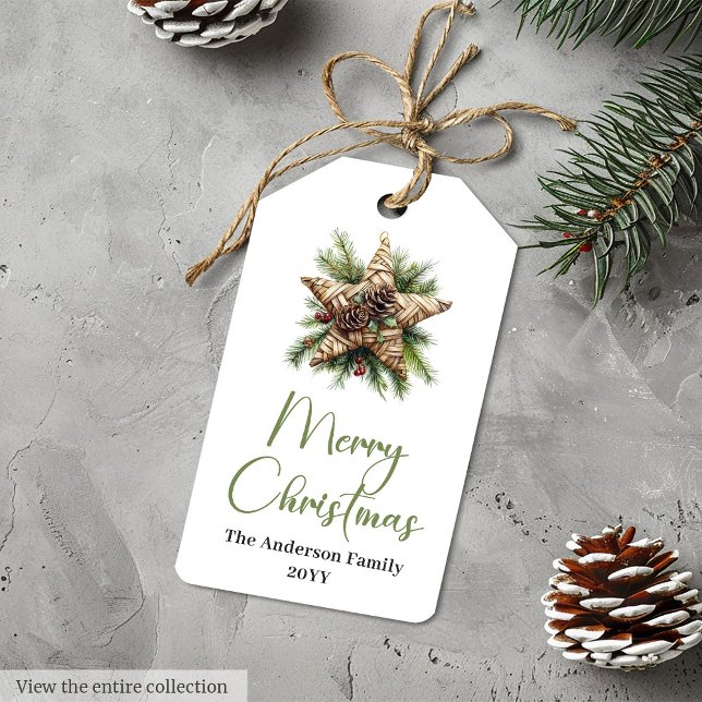 Rustic Bohemian Simple Christmas Gift Tag (Rustic Bohemian Simple Christmas Gift Tag

)