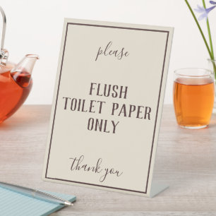 Rustic Bohemian Wheat Bathroom Septic Counter Sign