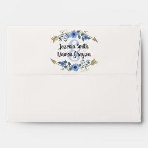 Rustic Boho Arrows & Floral Wedding Invitation Envelope