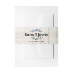 Rustic Boho Arrows & Floral Wedding Invitation Invitation Belly Band