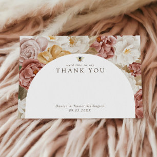 Rustic Boho Autumn Baby Shower Thank You Card