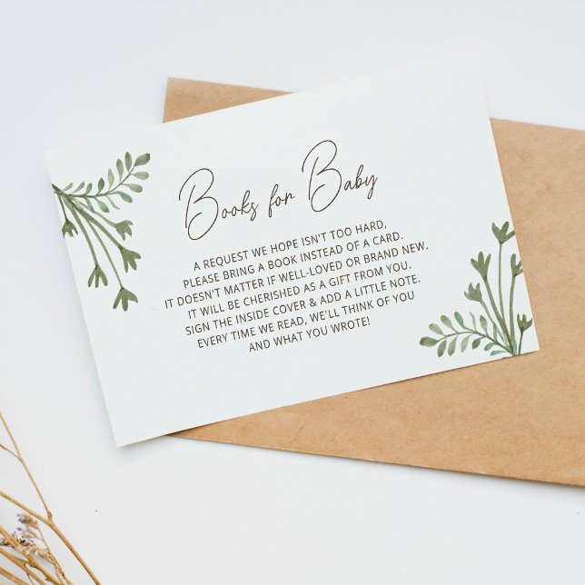 Rustic Boho Baby Shower Book Request Enclosure Card (Rustic Boho Baby Book Request Card)