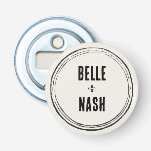 Rustic Boho Barn Wedding Button Bottle Opener