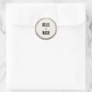 Rustic Boho Barn Wedding Classic Round Sticker