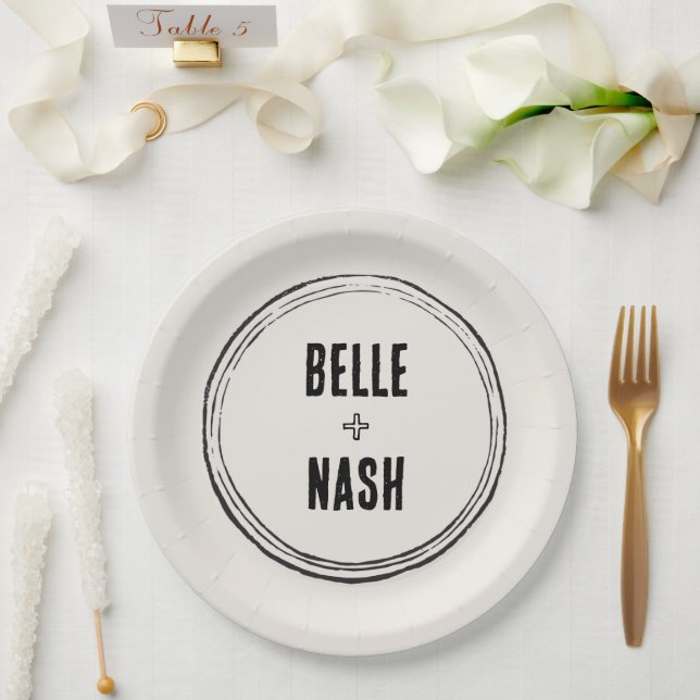 Rustic Boho Barn Wedding Paper Plate (Wedding)