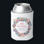 Rustic Boho Berry Summer 18th Birthday Custom Can Cooler<br><div class="desc">Just in time for Summer 2024, our brand new Summer Berry Bliss collection. Red, white and blue patriotic Americana meets rustic Boho Chic. Strawberries, raspberries and blueberries on a white background create a patriotic vibe in this berry botanical design. All of the text is easily edited. So you can carefully...</div>