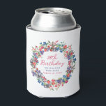 Rustic Boho Berry Summer 18th Birthday Custom Can Cooler<br><div class="desc">Just in time for Summer 2024, our brand new Summer Berry Bliss collection. Red, white and blue patriotic Americana meets rustic Boho Chic. Strawberries, raspberries and blueberries on a white background create a patriotic vibe in this berry botanical design. All of the text is easily edited. So you can carefully...</div>